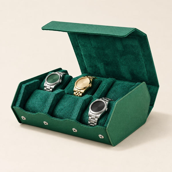 6-Slot Saffiano Hexagon Watch Case