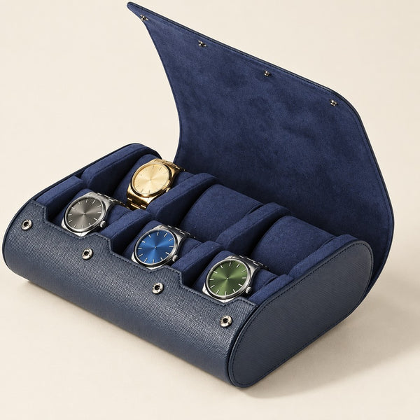 6-Watch Travel Roll Case in Six Colors