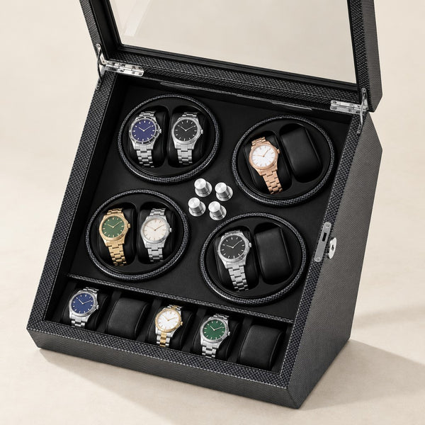 8-Watch Winder Box with 5 Storage Slots