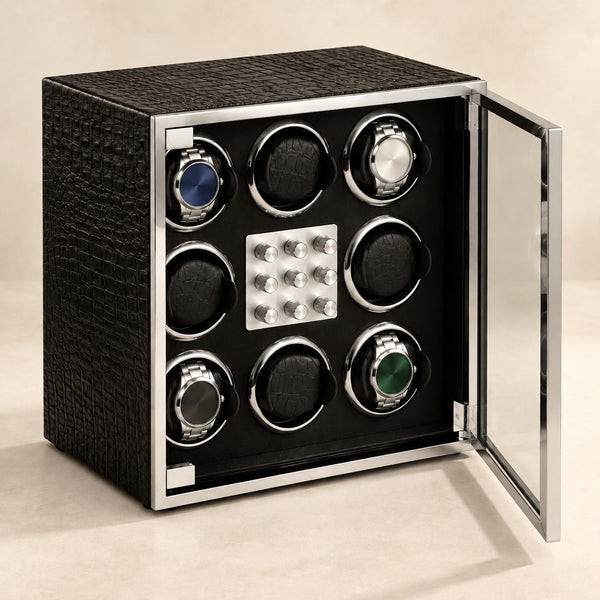 8-Watch Winder Cabinet with Central Control Panel