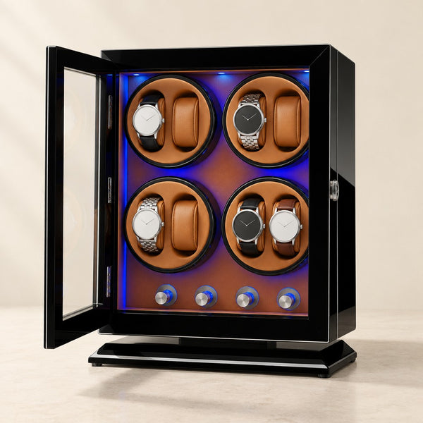 8-Watch Winder Cabinet in Piano Lacquer - US Plug