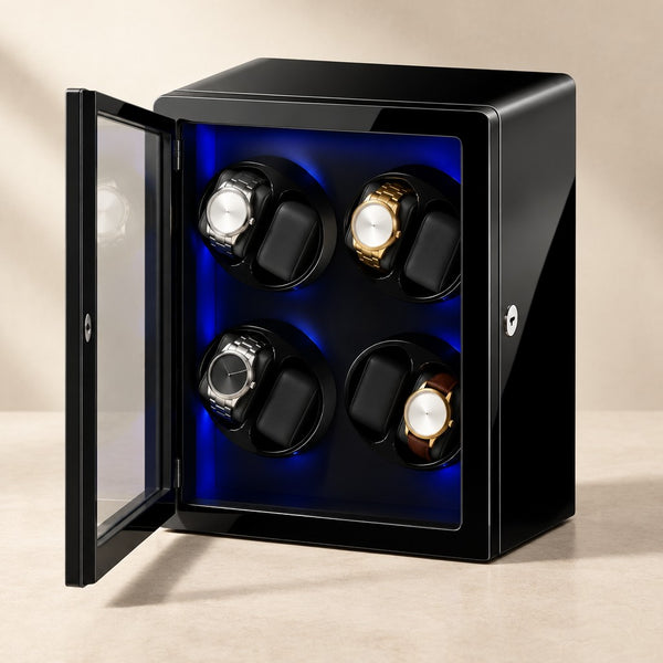 Vertical 8-Watch Winder Cabinet in Piano Lacquer