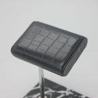 Natural Black Marble Watch Stand with Genuine Leather Pillow