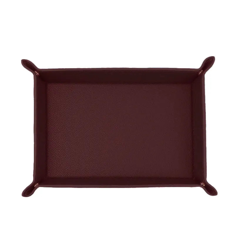 Personalized Pebbled Leather Valet Tray