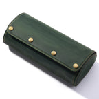 3-Watch Crazy Horse Leather Travel Case