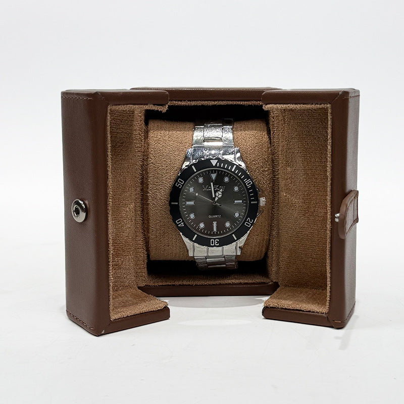 Double-Opening Single Watch Travel Case