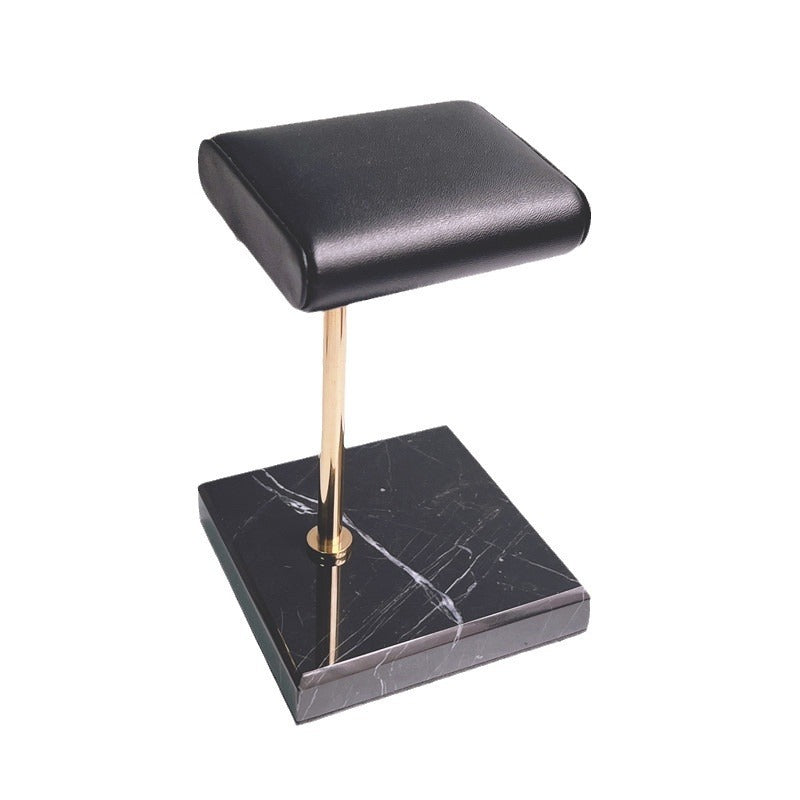 Marble Base Watch Stand with Leather Pillow