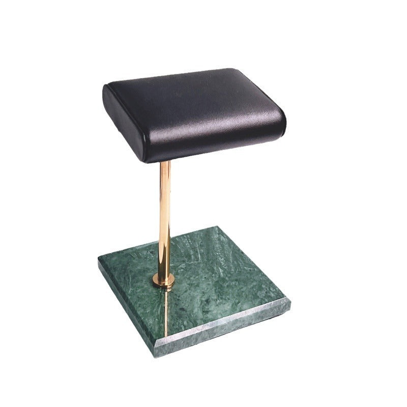Marble Base Watch Stand with Leather Pillow