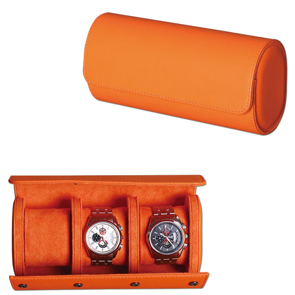 Personalized Cylinder Watch Roll - 3 Slots