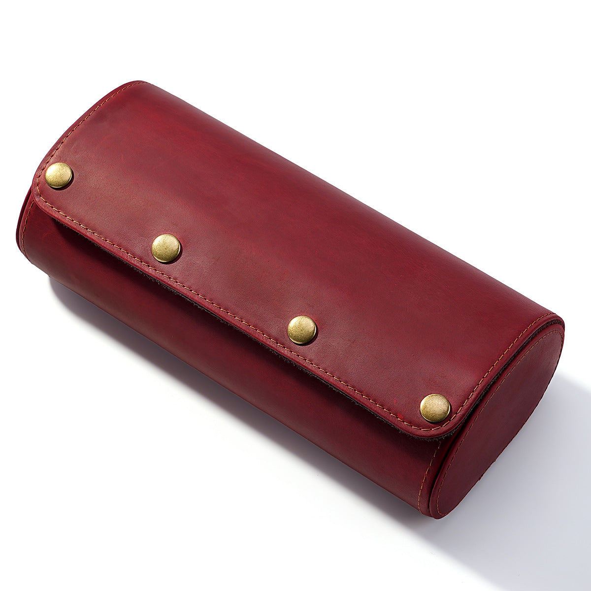 3-Watch Crazy Horse Leather Travel Case