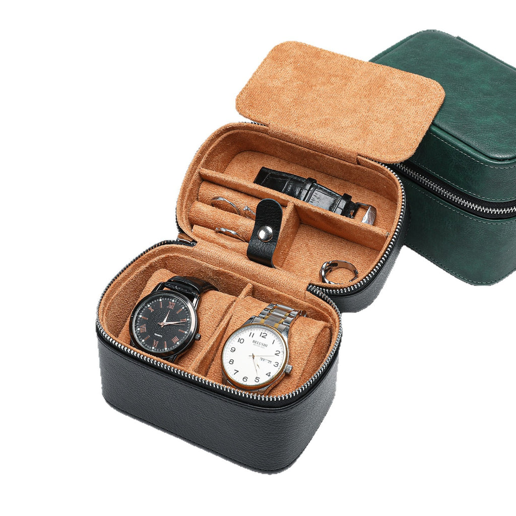 2-Watch Zip Travel Case with Accessory Compartment