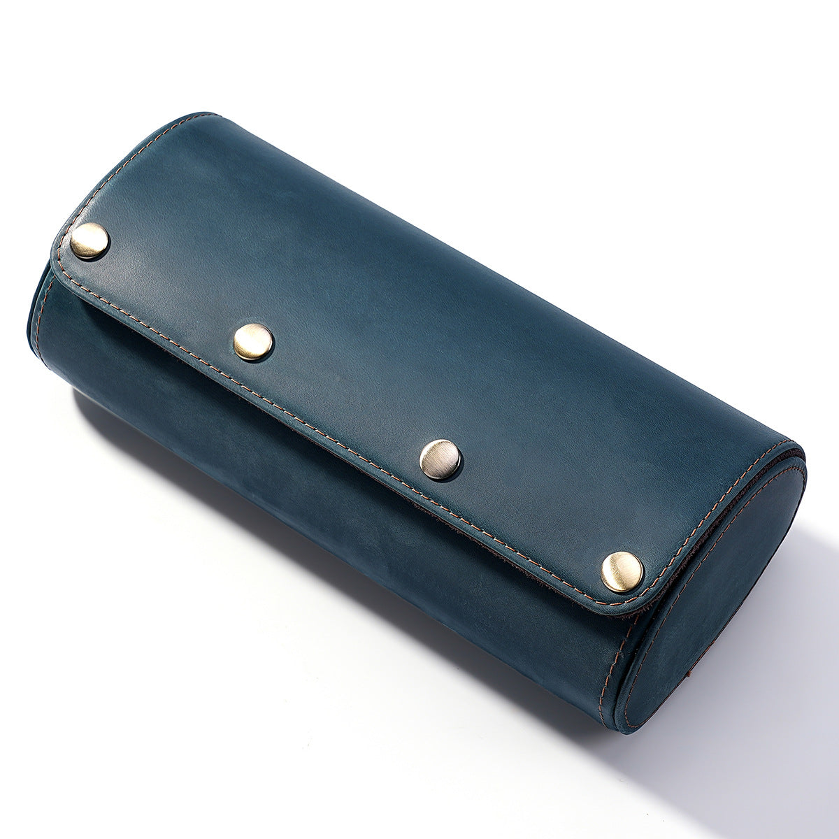 3-Watch Crazy Horse Leather Travel Case