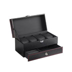 2-Tier Watch Box with Jewelry Drawer - 4 Slots