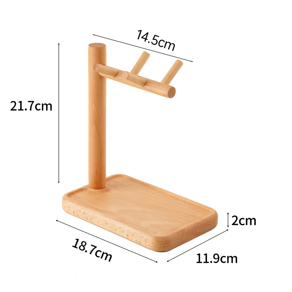 Wooden Valet Tray with Watch and Key Stand