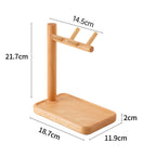 Wooden Valet Tray with Watch and Key Stand
