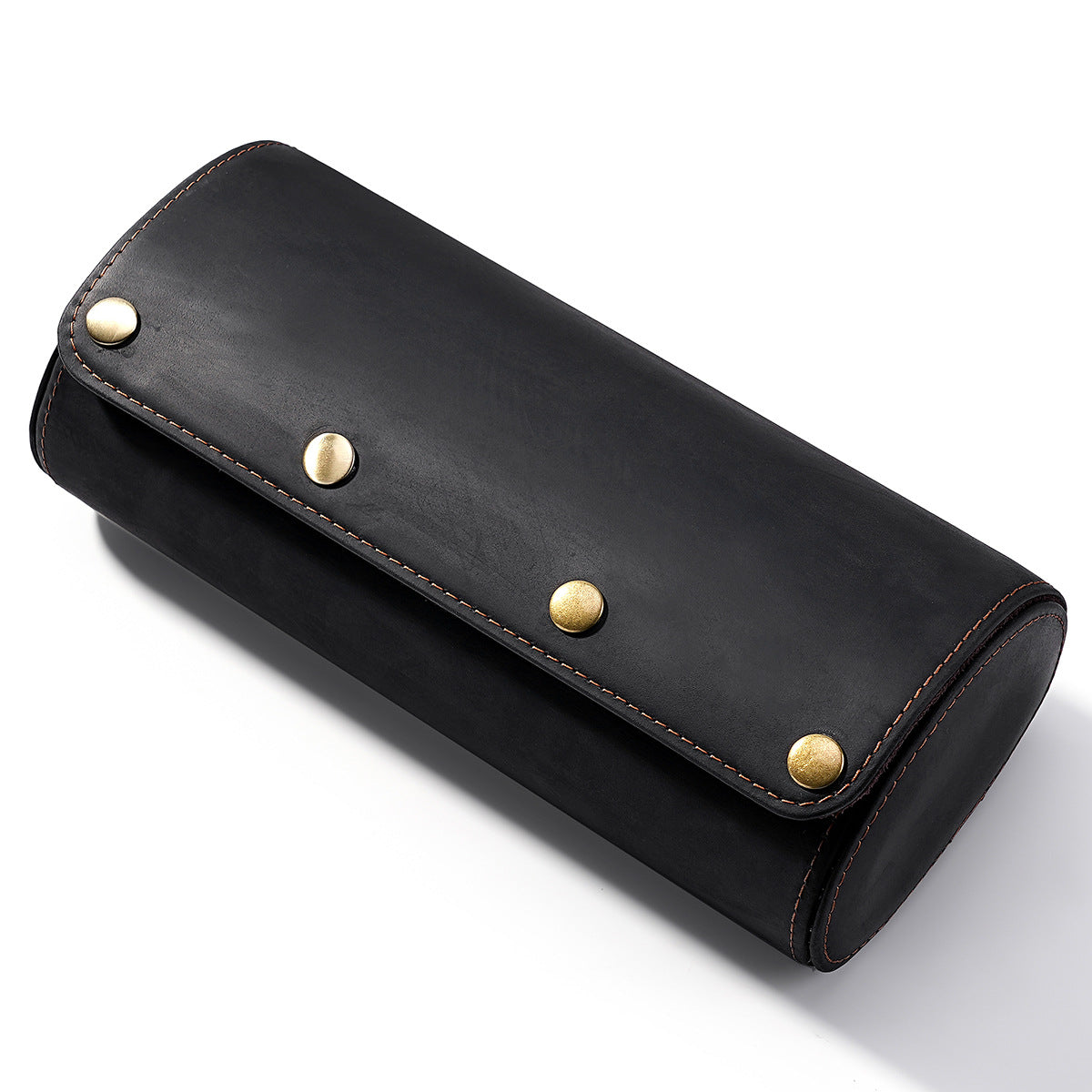 3-Watch Crazy Horse Leather Travel Case