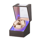 Lacquered 3-Watch Winder with Light and 5 Programs - US Plug