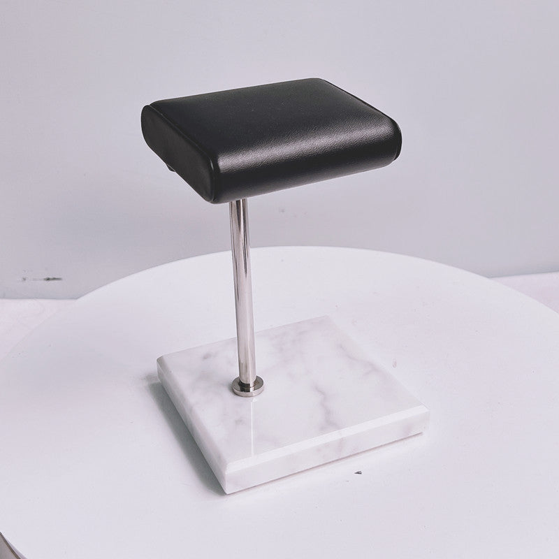 Marble Base Watch Stand with Leather Pillow