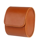 Cylinder Leather Single Watch Travel Case
