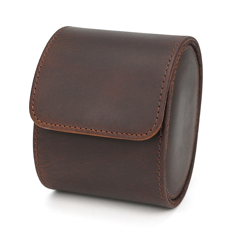 Genuine Leather Single Watch Travel Roll