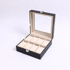 Classic Faux Leather Watch Box - 8 Slots