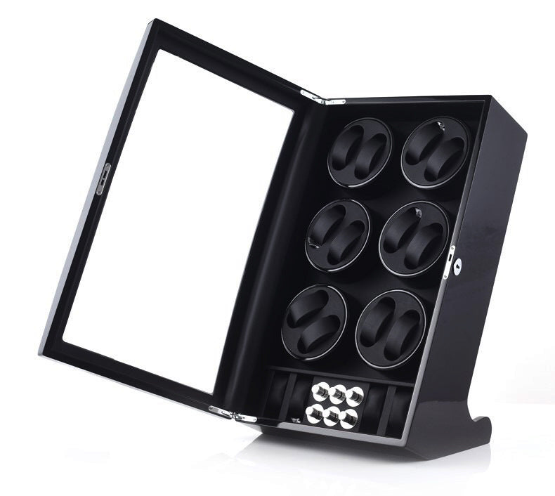12-Watch Winder Cabinet with 4 Storage Slots - US Plug