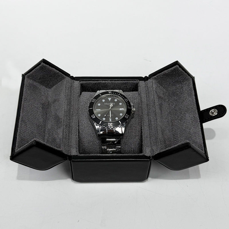 Double-Opening Single Watch Travel Case