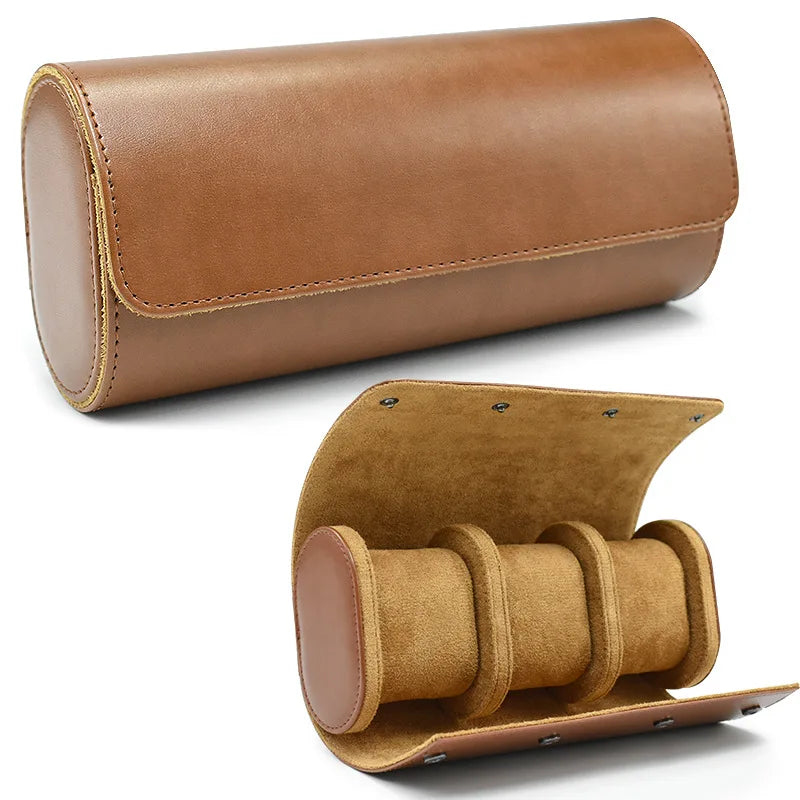 3-Watch Travel Roll with Wrap-Over Flap