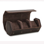 Hexagonal Vintage Leather Watch Case - 1 to 8 Slots