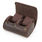 Vintage Leather Watch Roll - 1 to 4 Slots