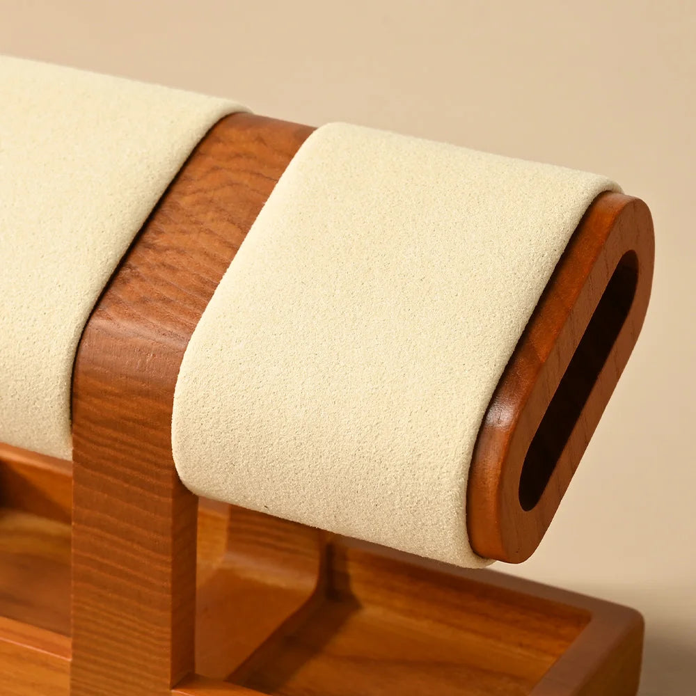 Wooden Watch Pillow Stand with Tray - Single or Double