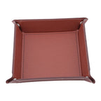 Collapsible Faux Leather Valet Tray