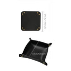 Black Nightstand Valet Tray with Snap Corners