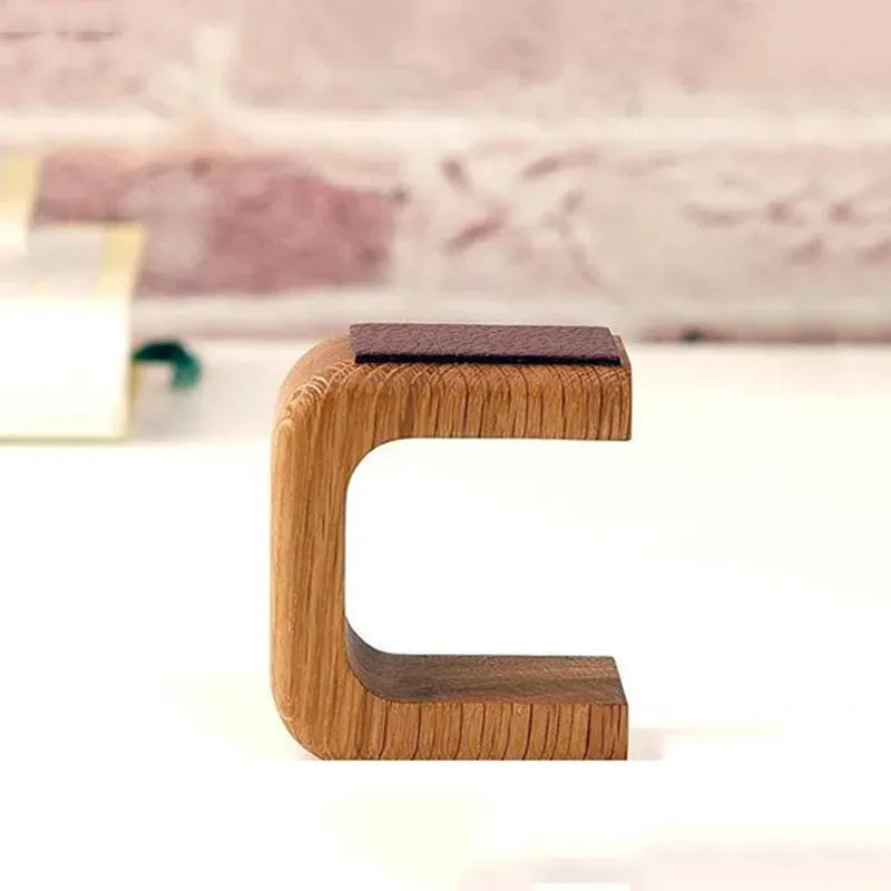 Wooden C-Shaped Single Watch Stand