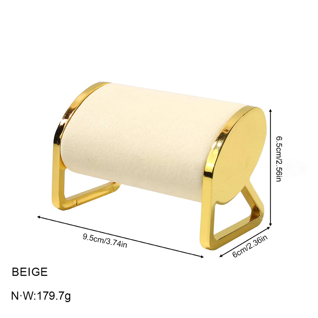 Gold-Tone Metal Watch Stand with Velvet Pillow