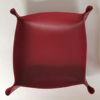 Foldable Leather Valet Tray with Snap Corners