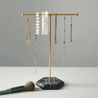 T-Bar Jewelry and Watch Stand with Hexagonal Base
