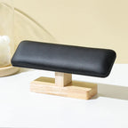 T-Bar Watch Stand with Wooden Base - Velvet or Leather