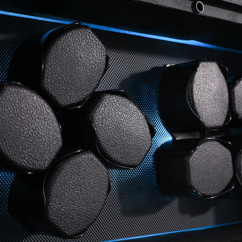 8-Watch Winder Cabinet in Black Wood Grain with RGB Light