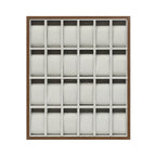 24-Slot Walnut Watch Organizer Tray