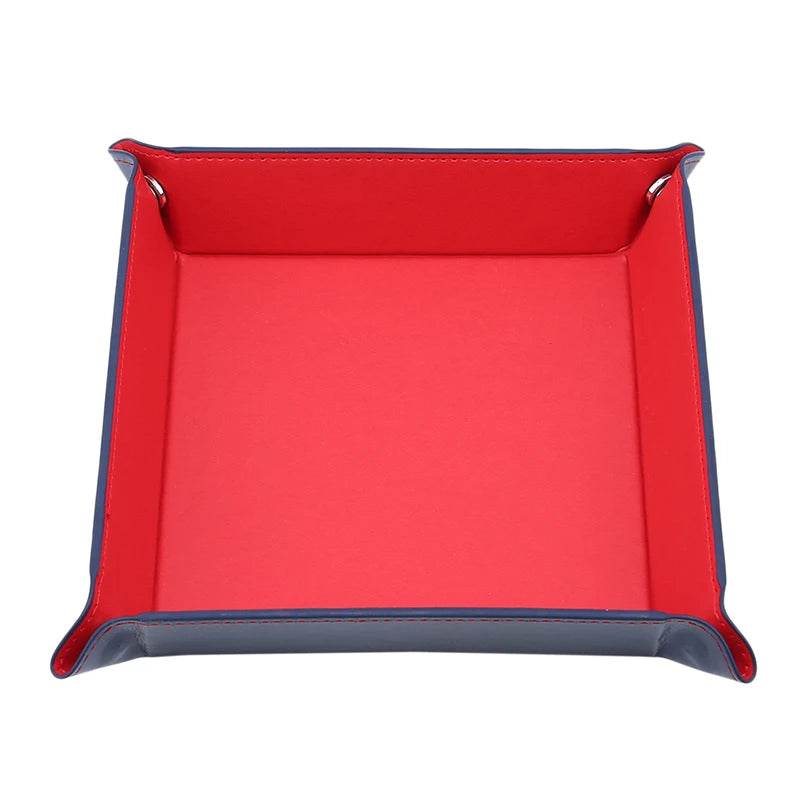 Collapsible Faux Leather Valet Tray