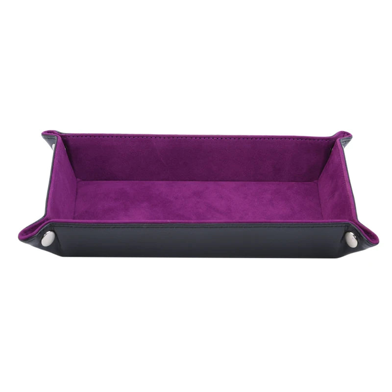 Foldable Valet Tray with Soft Suede-Touch Lining