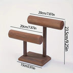 Double T-Bar Walnut Watch Tower