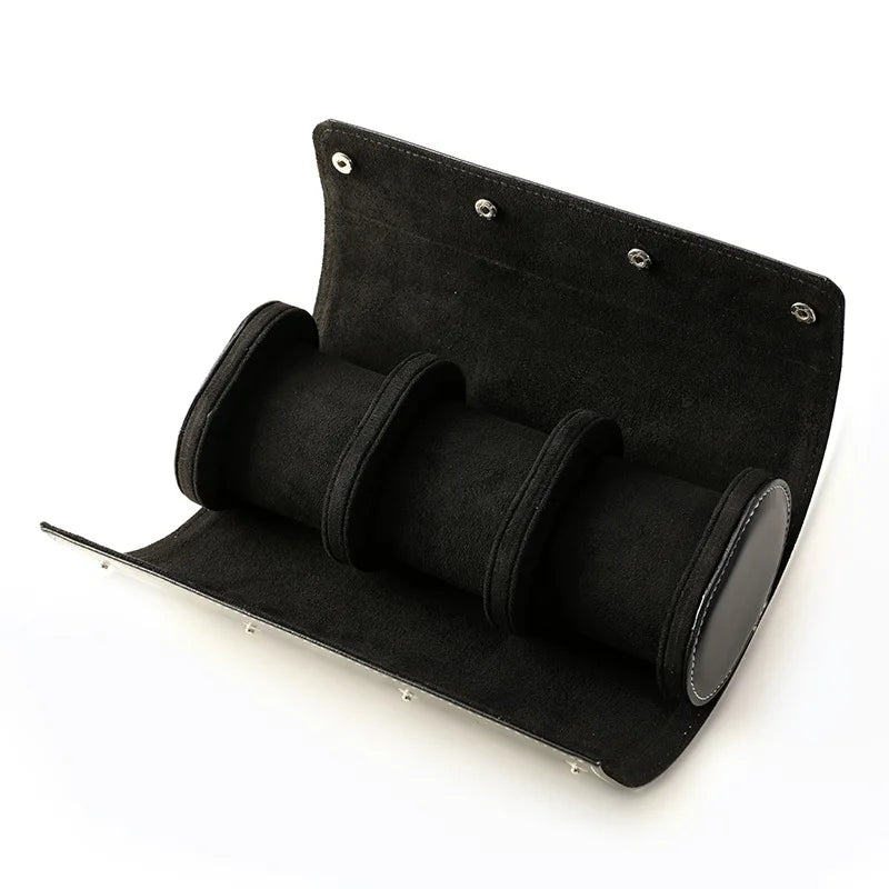 Leather Watch Roll with Contrast Stitching - 1, 2 or 3 Slots