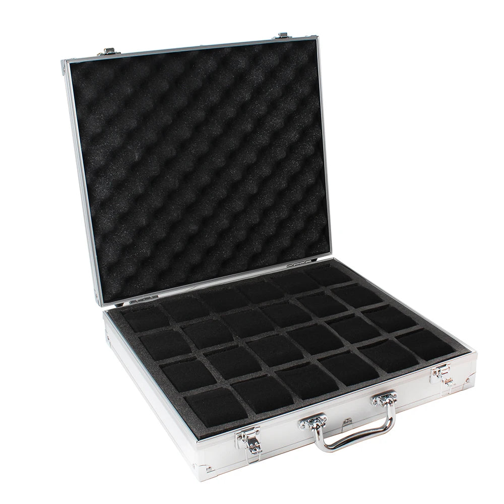 24-Slot Aluminum Watch Case - White