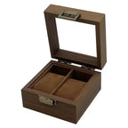 Vintage Walnut 2-Slot Watch Box