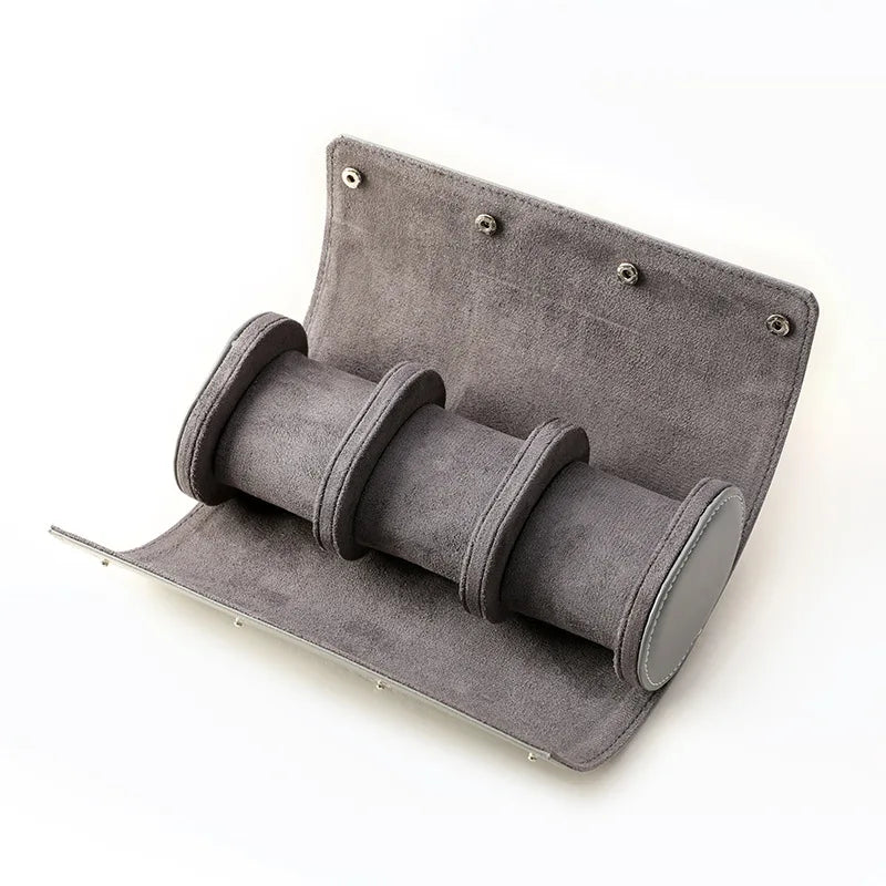 Leather Watch Roll with Contrast Stitching - 1, 2 or 3 Slots