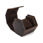 Hexagonal Vintage Leather Watch Case - 1 to 8 Slots