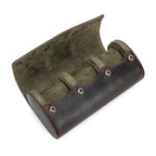 Oval Vintage Leather Watch Roll - 1 to 8 Slots