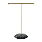 T-Bar Jewelry and Watch Stand with Hexagonal Base